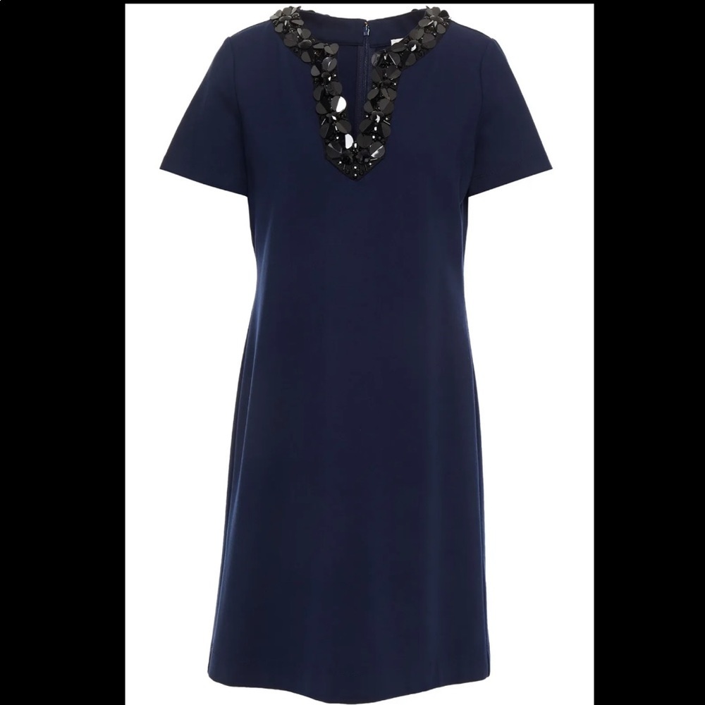 Tory Burch Ayla Embellished Neck Ponte Dres - Picture 3 of 7